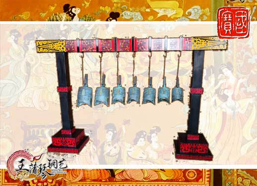 7件編鐘，觀賞裝飾編鐘，可發(fā)音編鐘