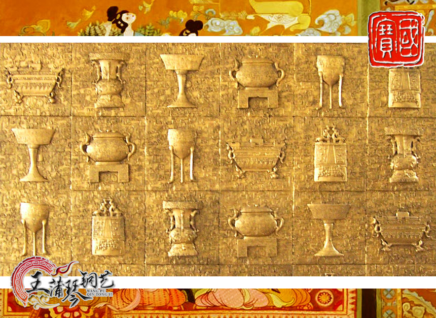 古典文物組合壁畫-裝飾塊-樹脂雕塑